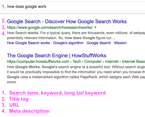 seo basics google search result